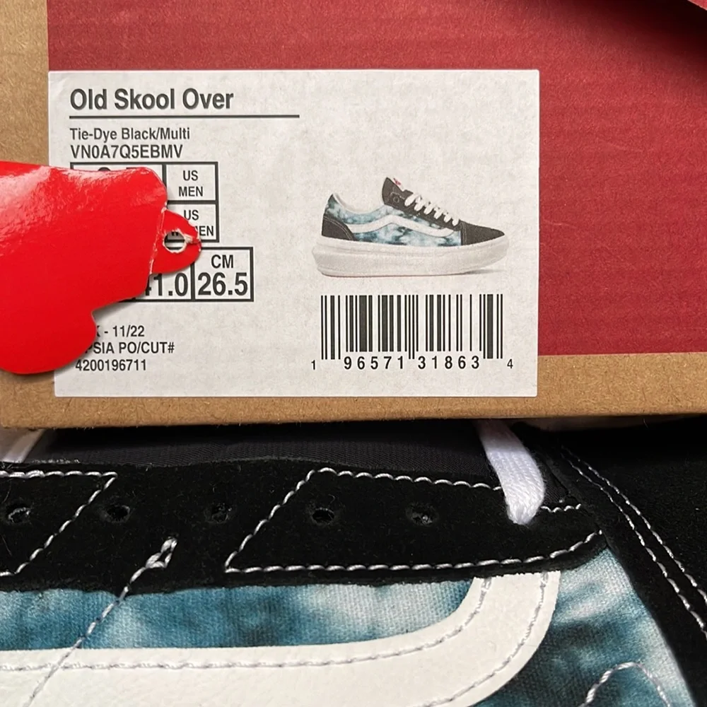 Vans WMNS Old Skool Over Tie-Dye Black/Multi VN0A7Q5EBMV Platforms